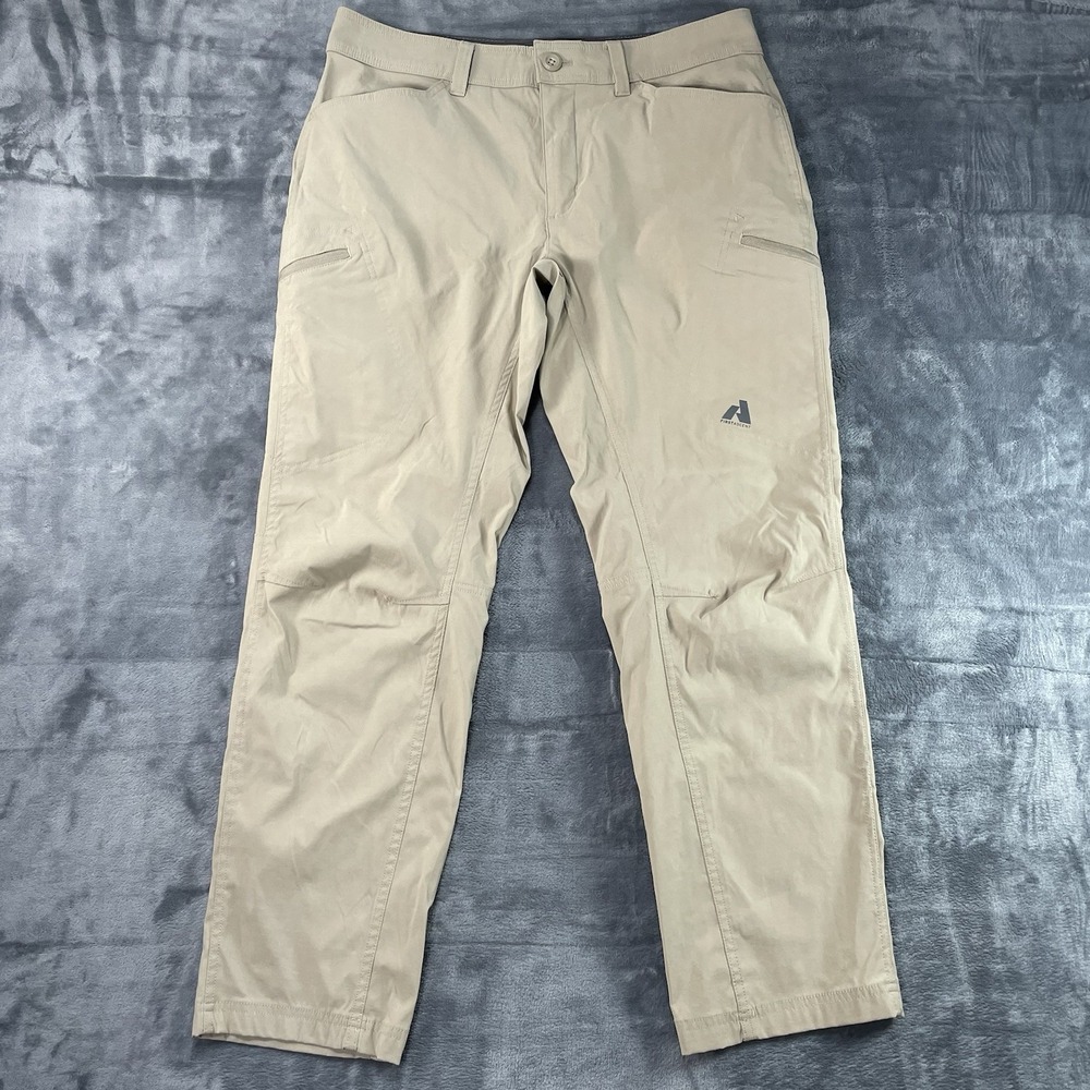 Eddie Bauer First Ascent Pants Mens 32x32 Fits 34x39 Tan Performance Hiking